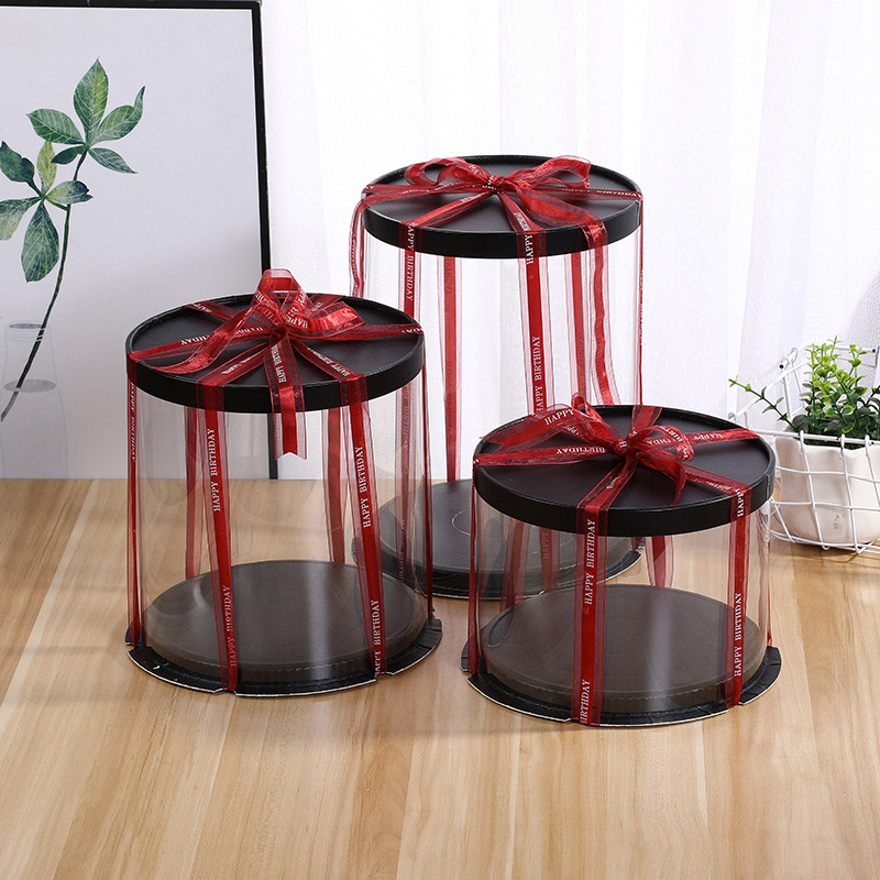 Tall Round Clear Cake Boxes